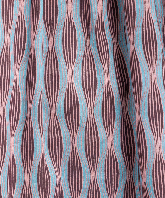 INDESIGN MIXプリントバンドカラーブラウス