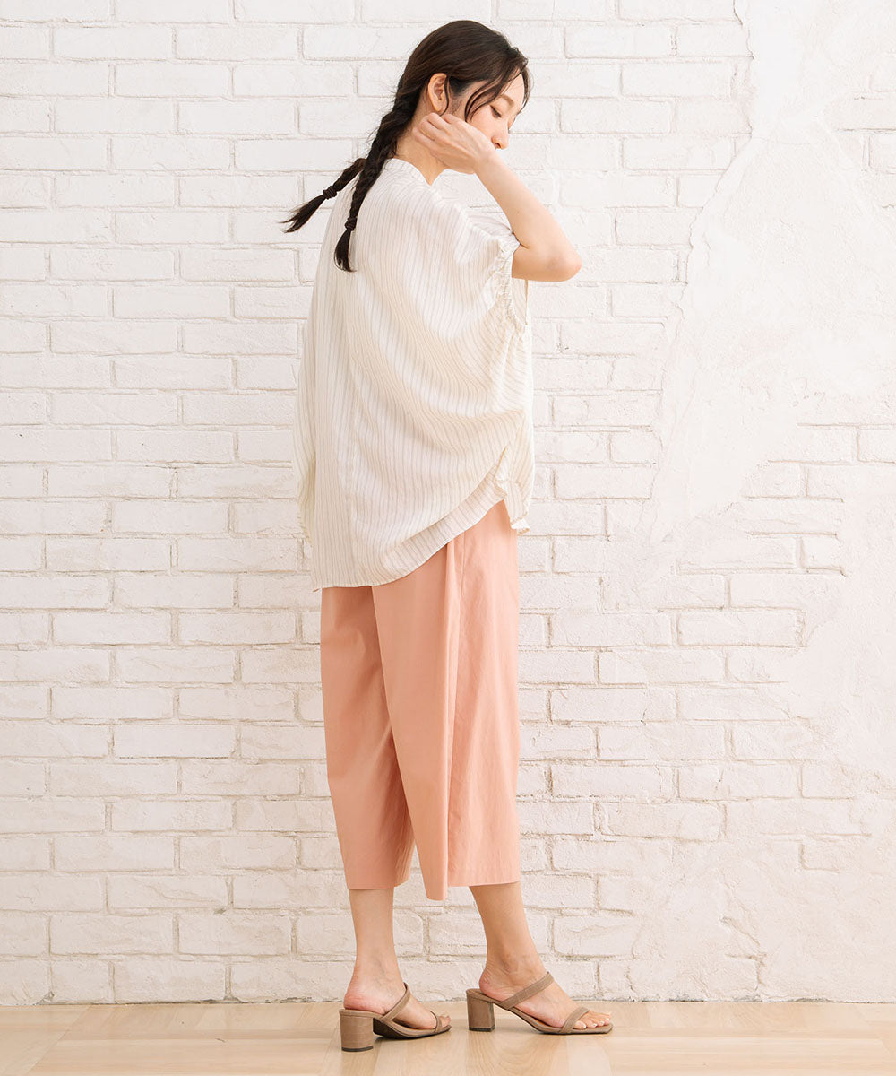 FONTLAB ダブルストライプギャザーブラウス