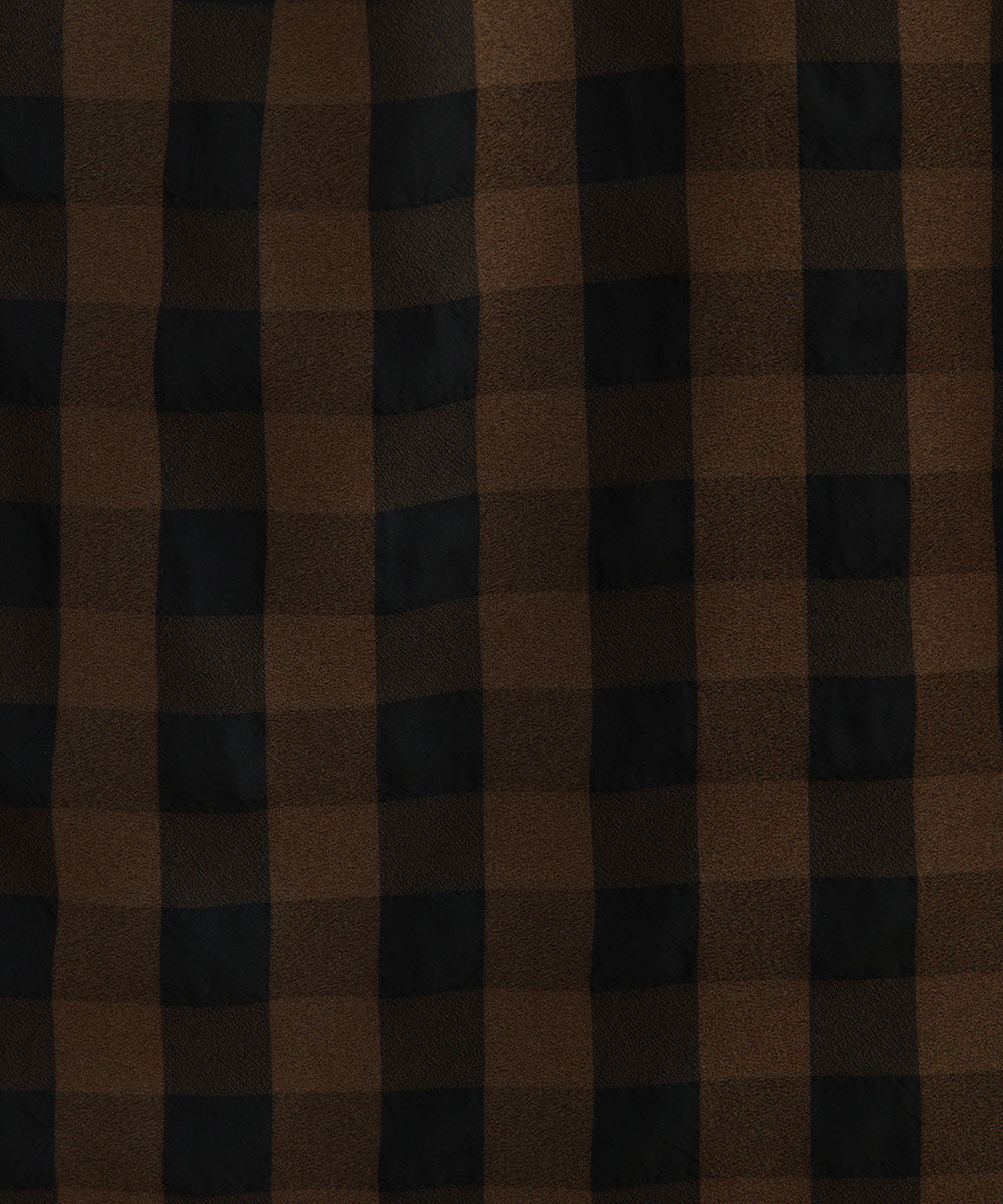 21号(6L~) ヴィンテージギンガムジョーゼットブラウス