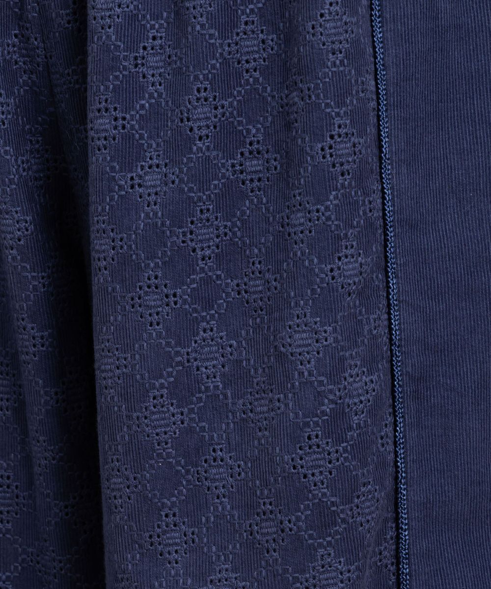 21号(6L~) コーデュロイエンブロイダリーパンツ