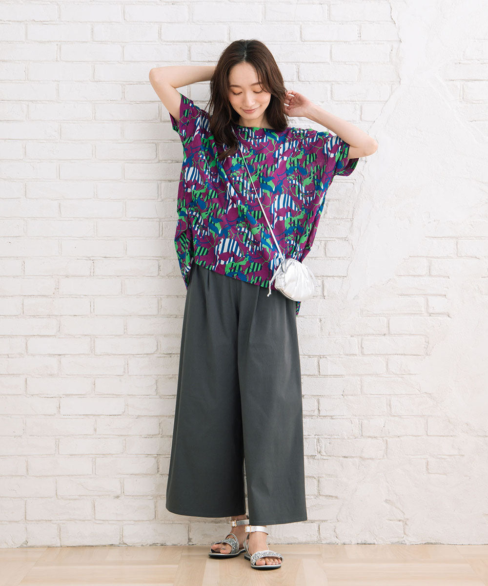 ドライハイテンションタックワイドパンツ