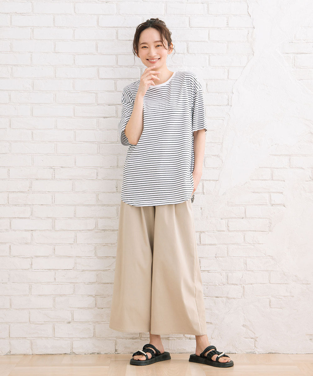 ドライハイテンションタックワイドパンツ