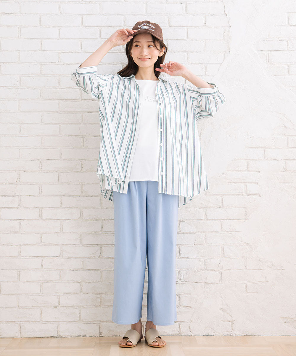 ドライハイテンションタックワイドパンツ