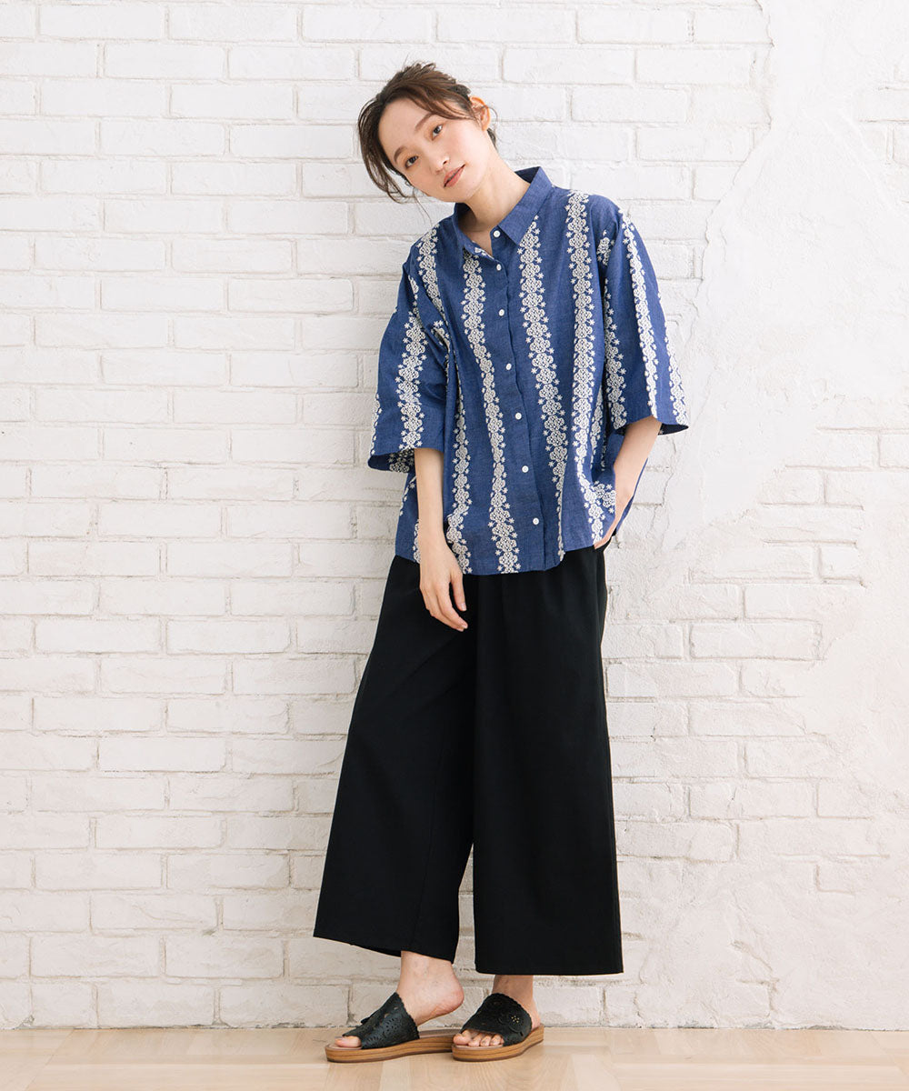 ドライハイテンションタックワイドパンツ