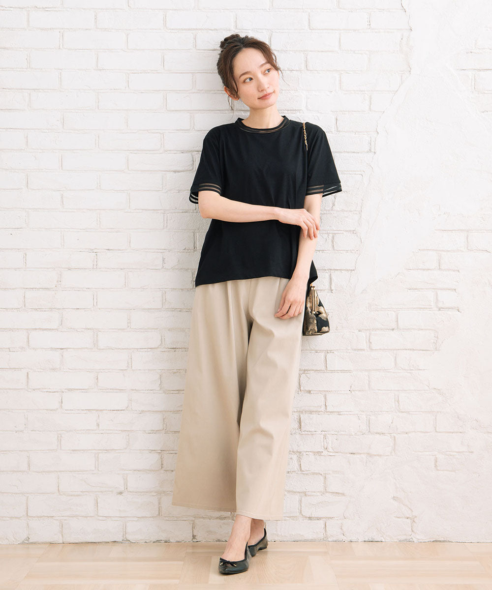 ドライハイテンションタックワイドパンツ