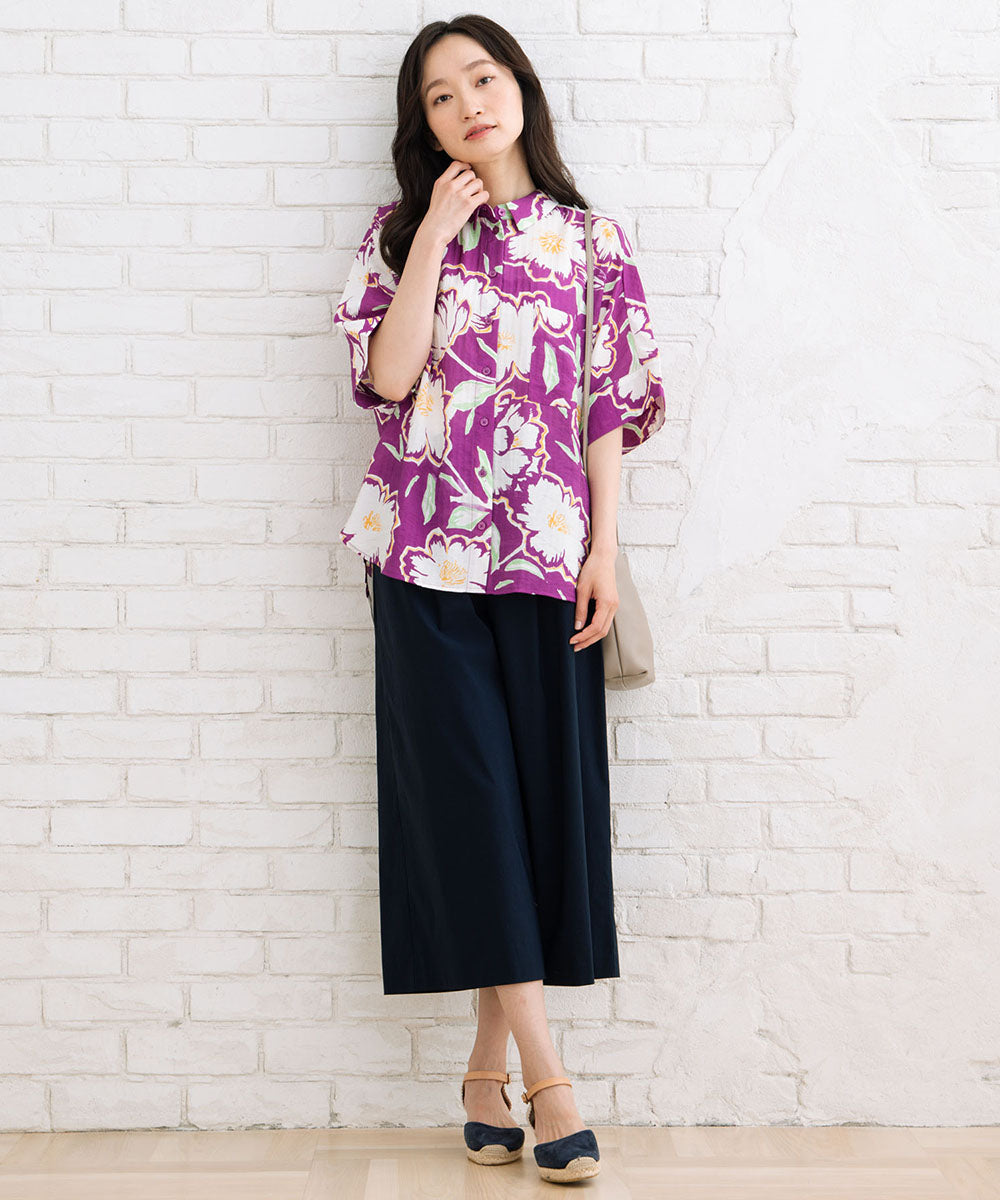 ドライ×ライトハイテンション8分丈ワイドパンツ