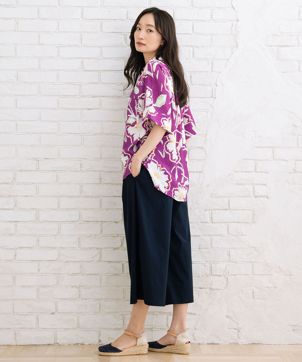 ドライ×ライトハイテンション8分丈ワイドパンツ