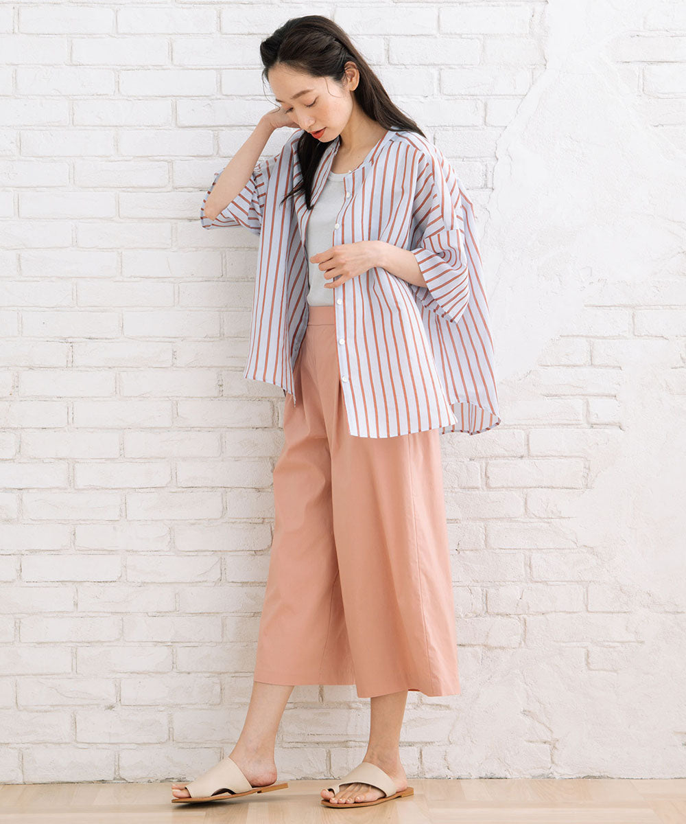 ドライ×ライトハイテンション8分丈ワイドパンツ