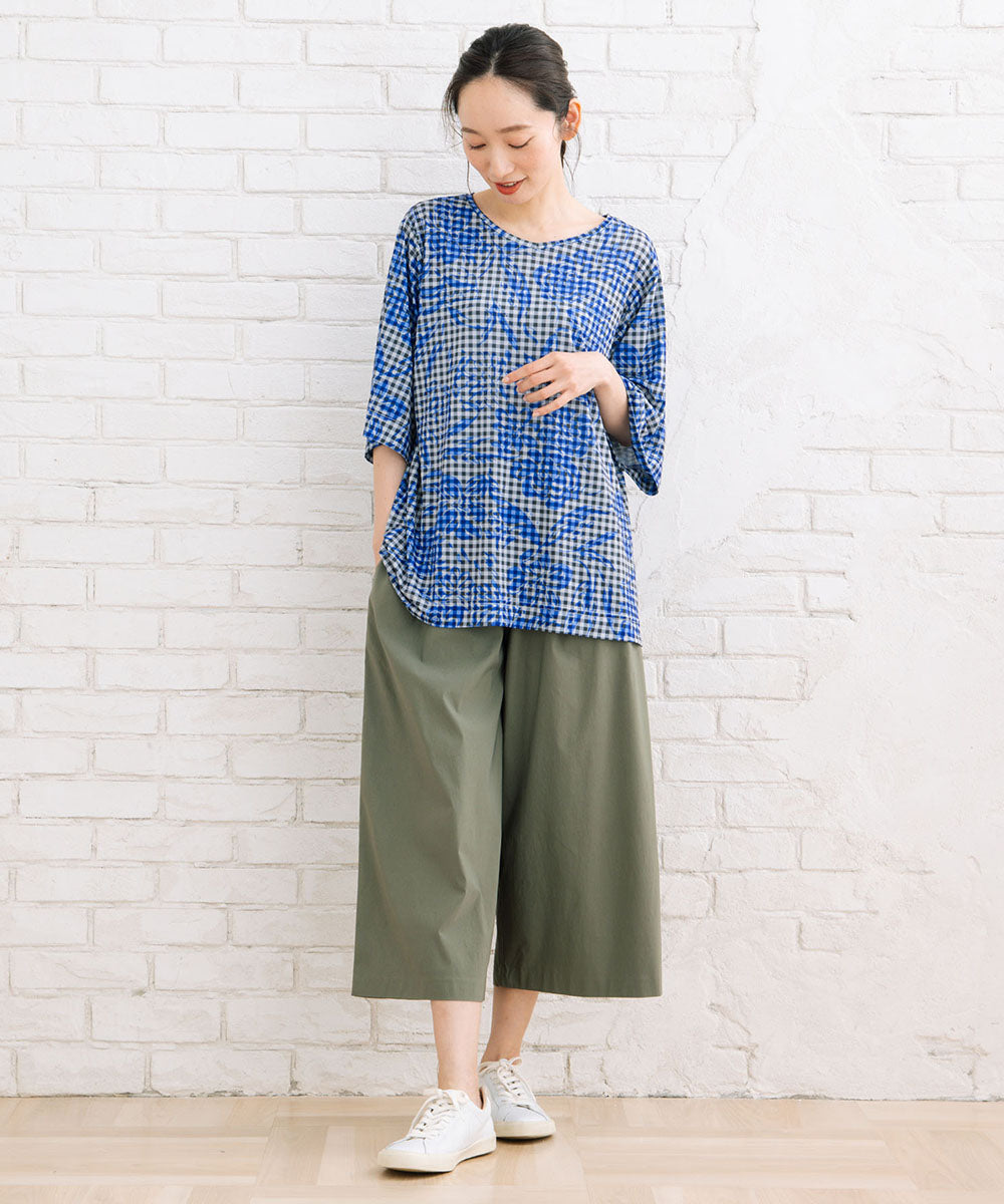 ドライ×ライトハイテンション8分丈ワイドパンツ