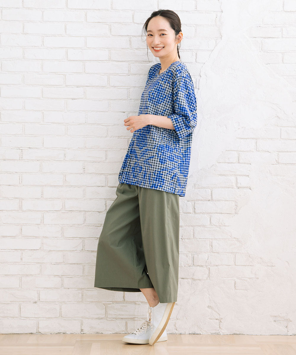 ドライ×ライトハイテンション8分丈ワイドパンツ