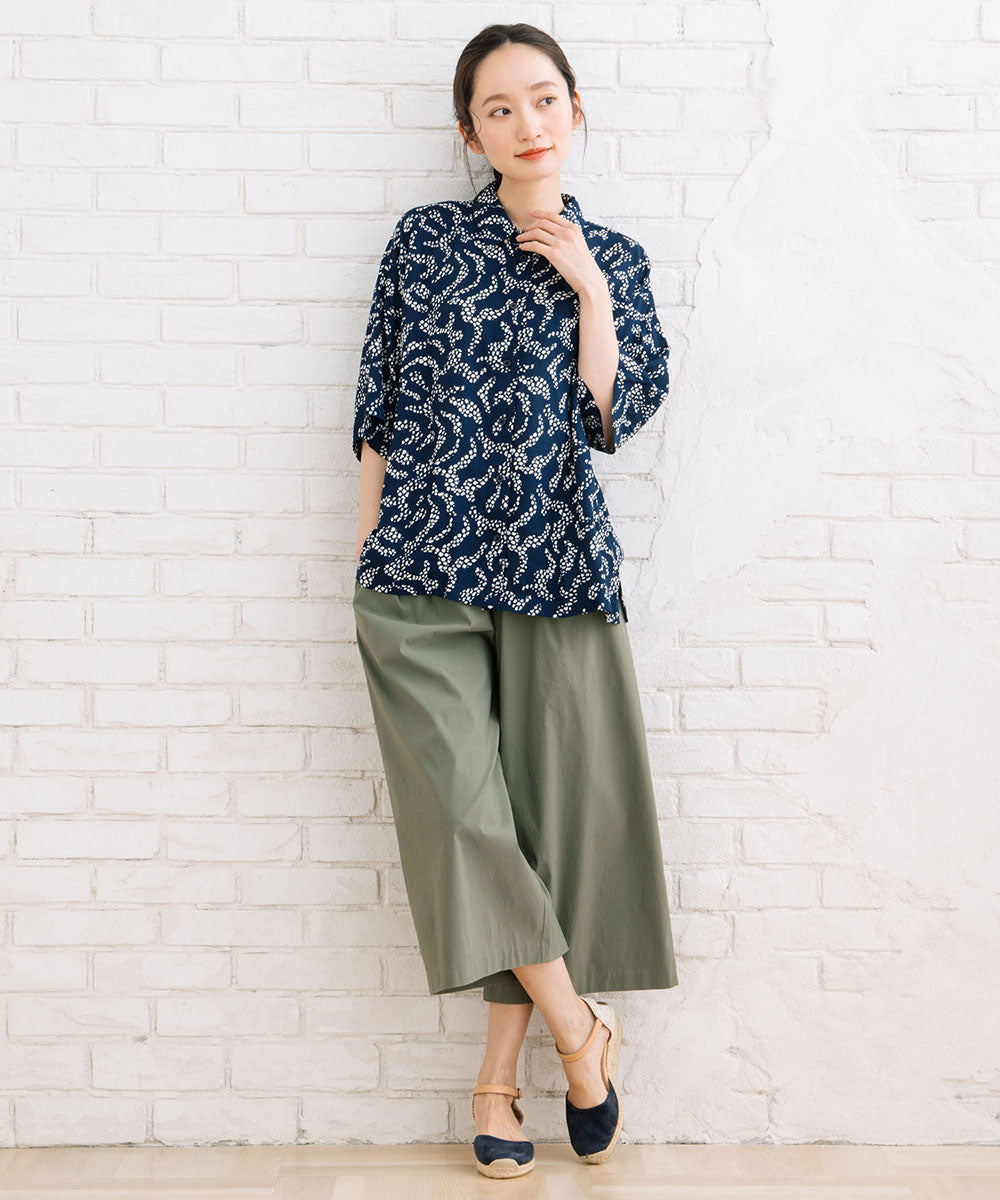 ドライ×ライトハイテンション8分丈ワイドパンツ