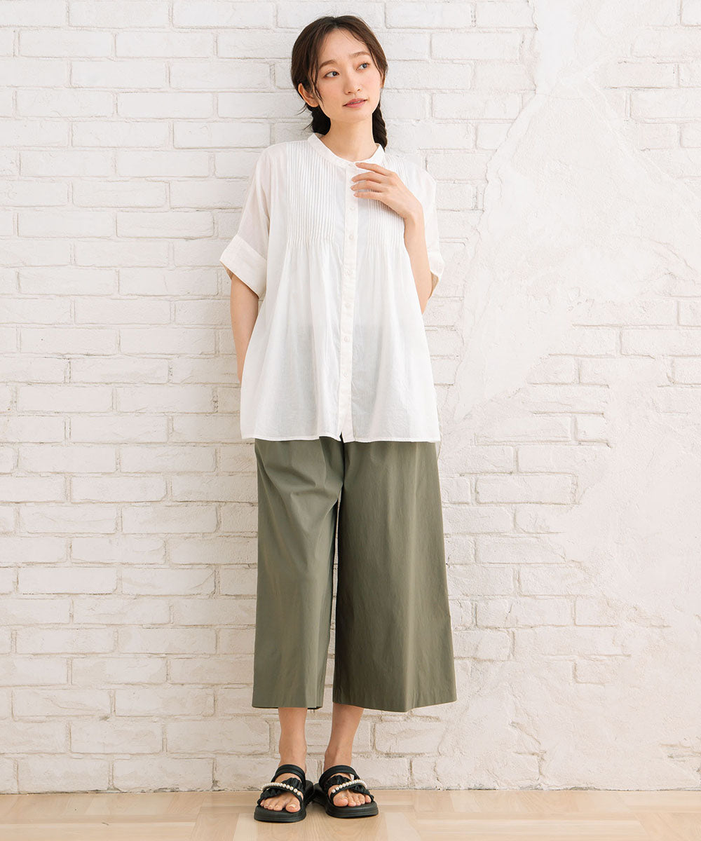 ドライ×ライトハイテンション8分丈ワイドパンツ