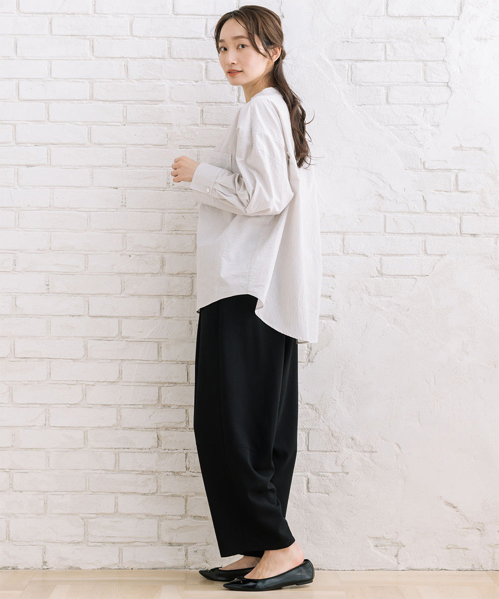 FONTLAB スムースポンチタックワイドパンツ