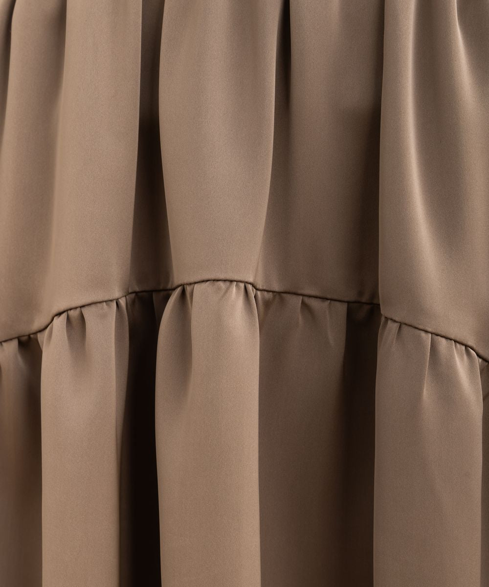 FONTLAB アシメティアードサテンスカート