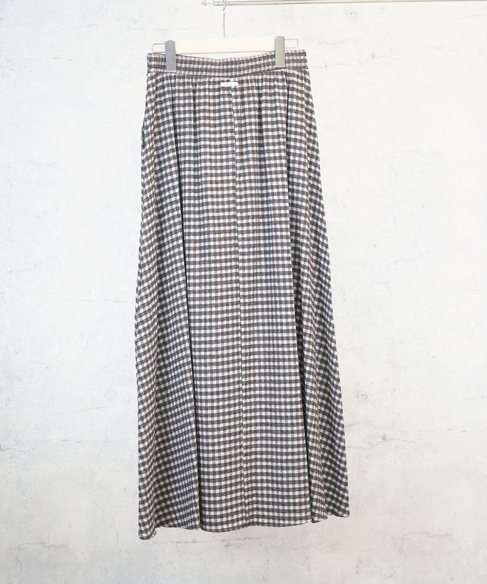 Humility センターボタンギンガムチェックスカート
