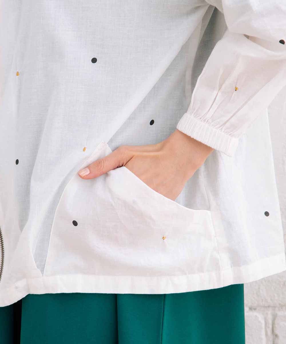 21号(6L~) INDESIGN プリント&シャイニードットブルゾン