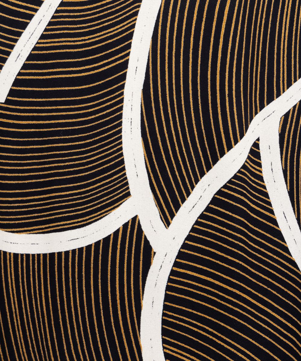 fransa plus size selection ジオメトリックラインパターンワンピース