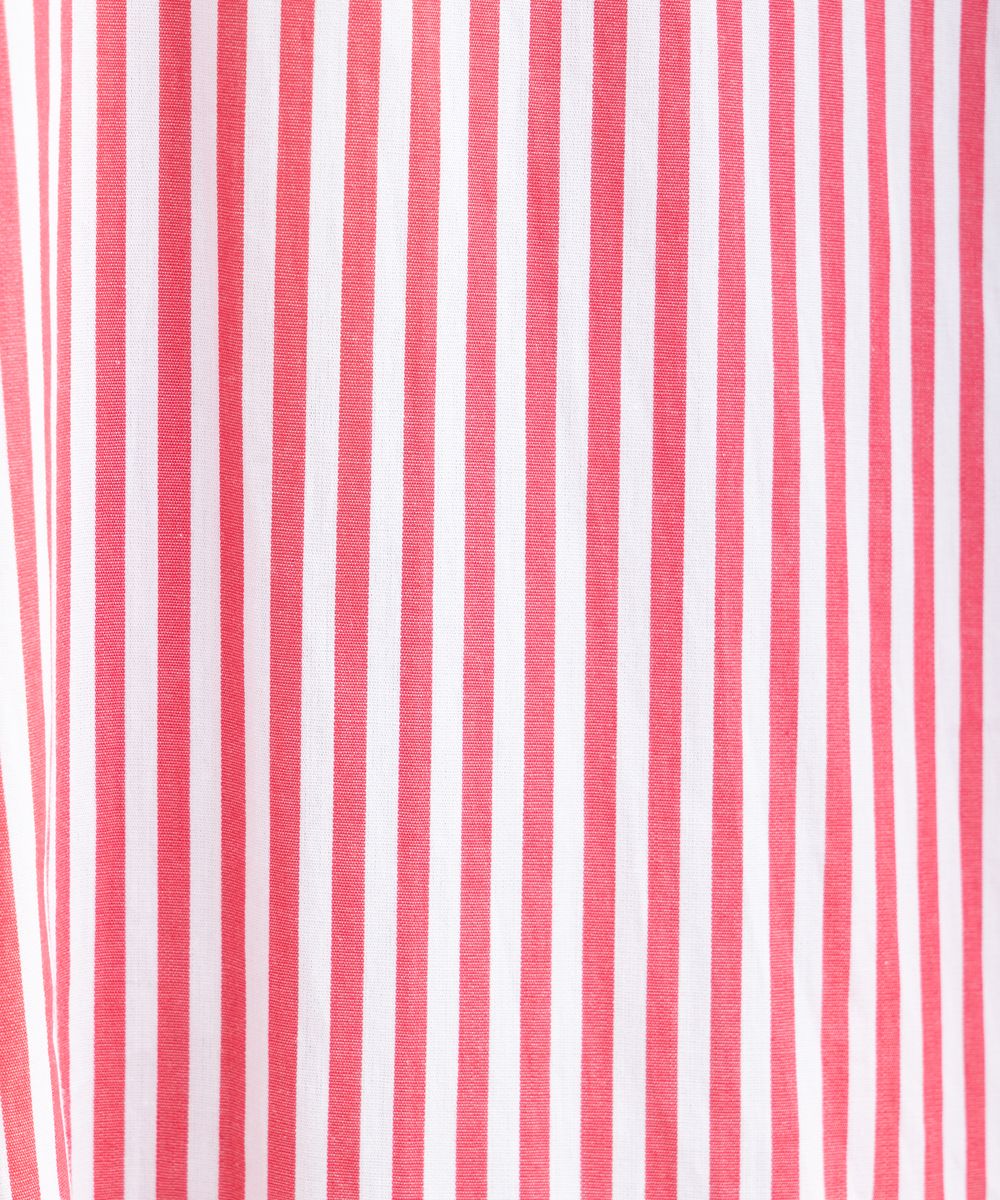 NUMPH フリルカラーストライプシャツワンピース