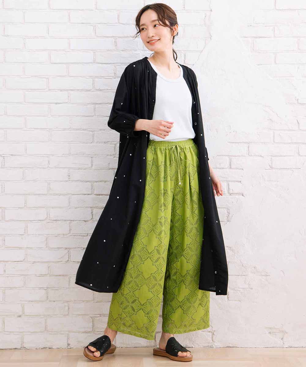 INDESIGN プリント&シャイニードットワンピース