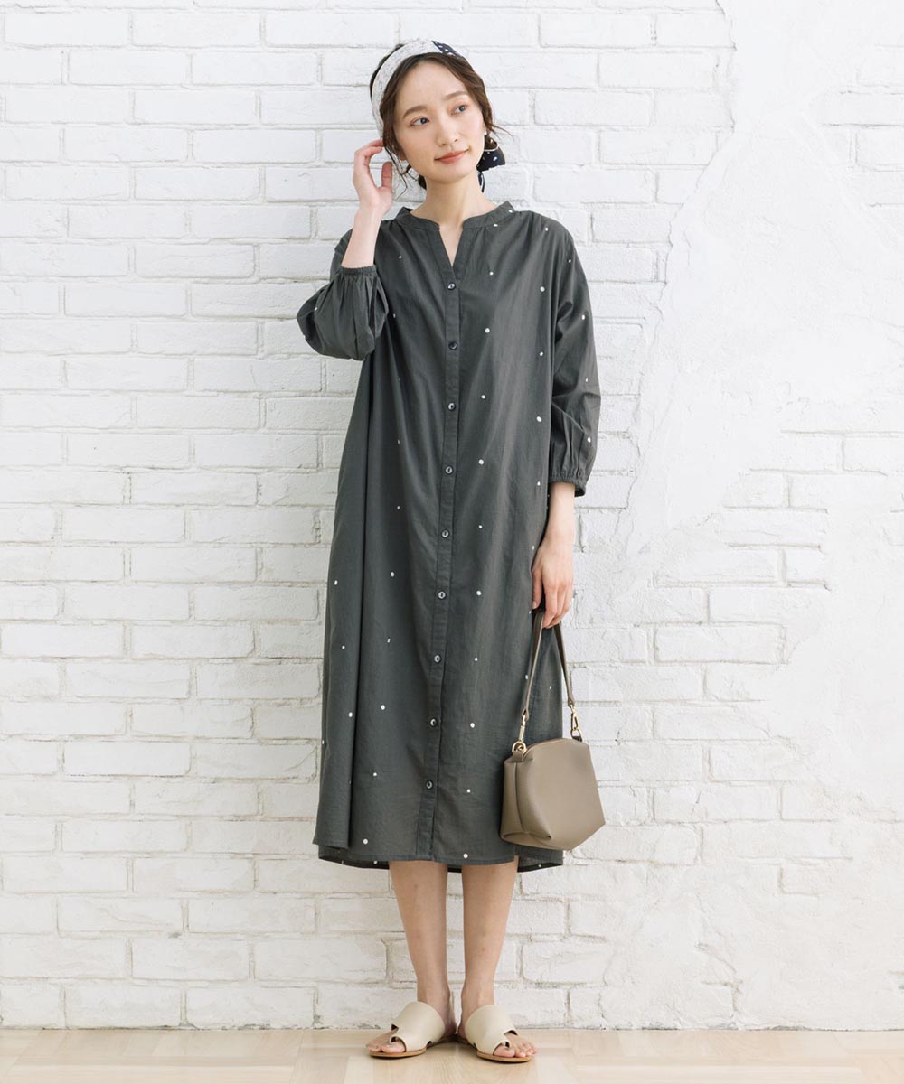 INDESIGN プリント&シャイニードットワンピース