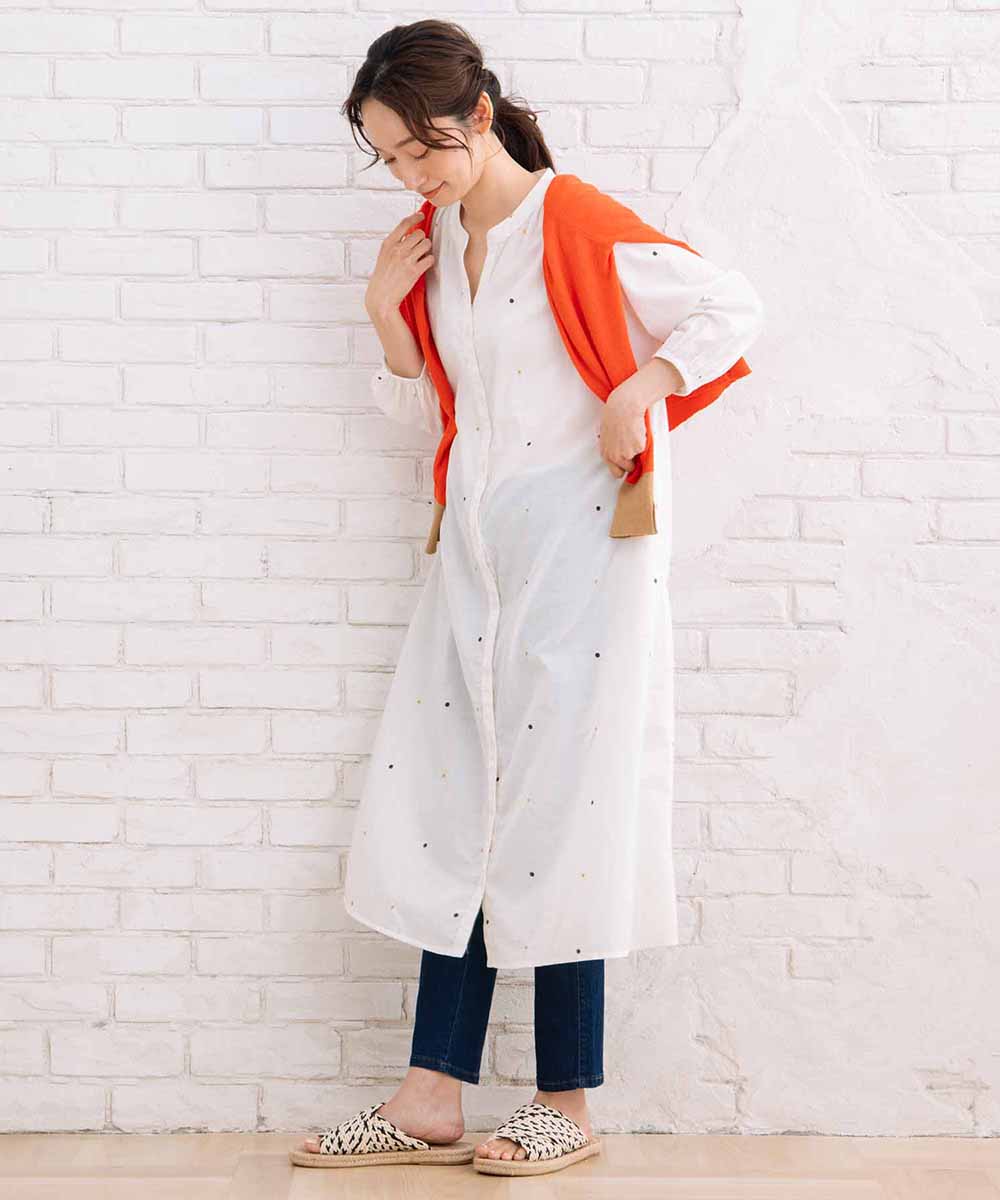 INDESIGN プリント&シャイニードットワンピース