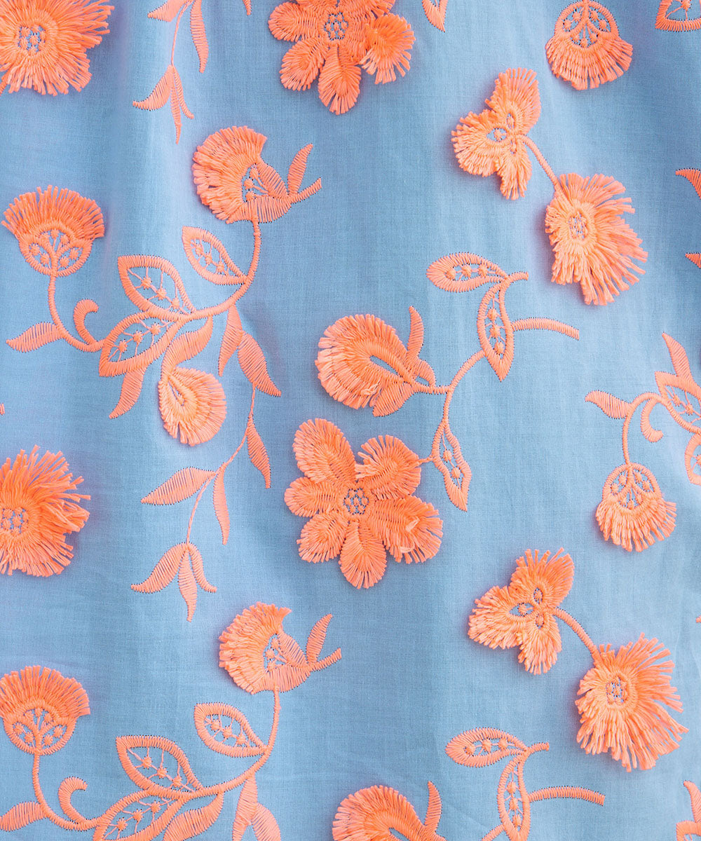 CKS フラワージャカードシャツワンピース