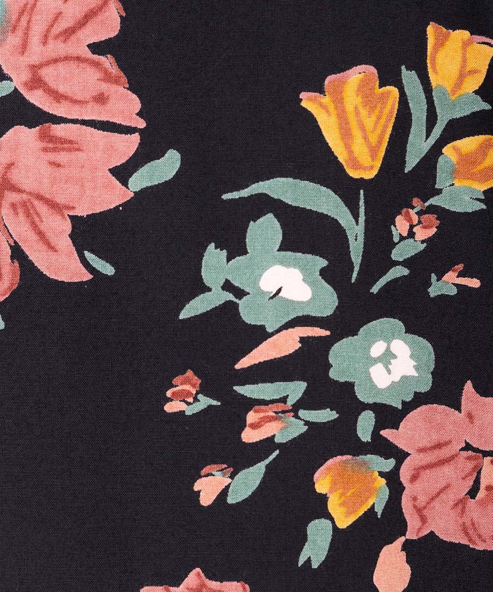 INDESIGN フラワーブーケプリントシャツチュニック