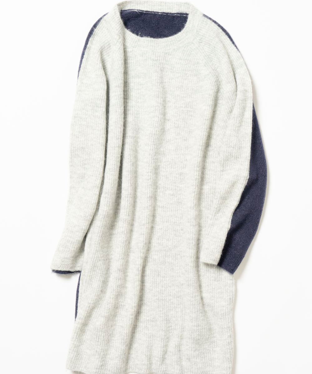 FONTLAB 2WAYバイカラーニットチュニック