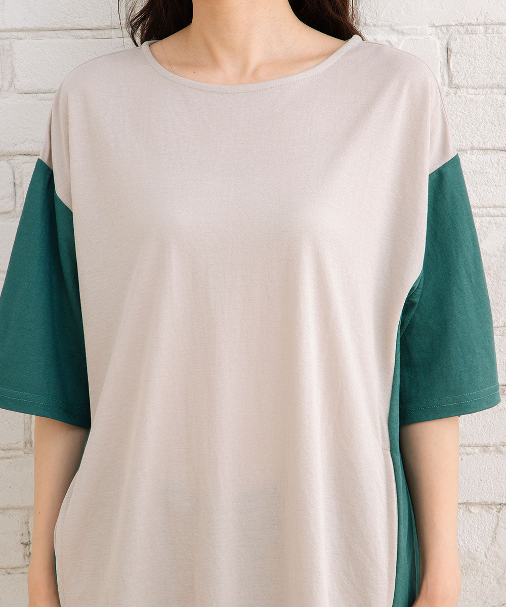 バイカラーチュニック