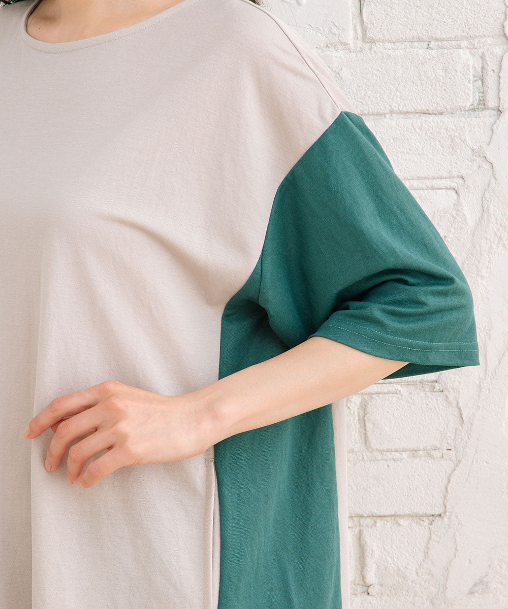 バイカラーチュニック