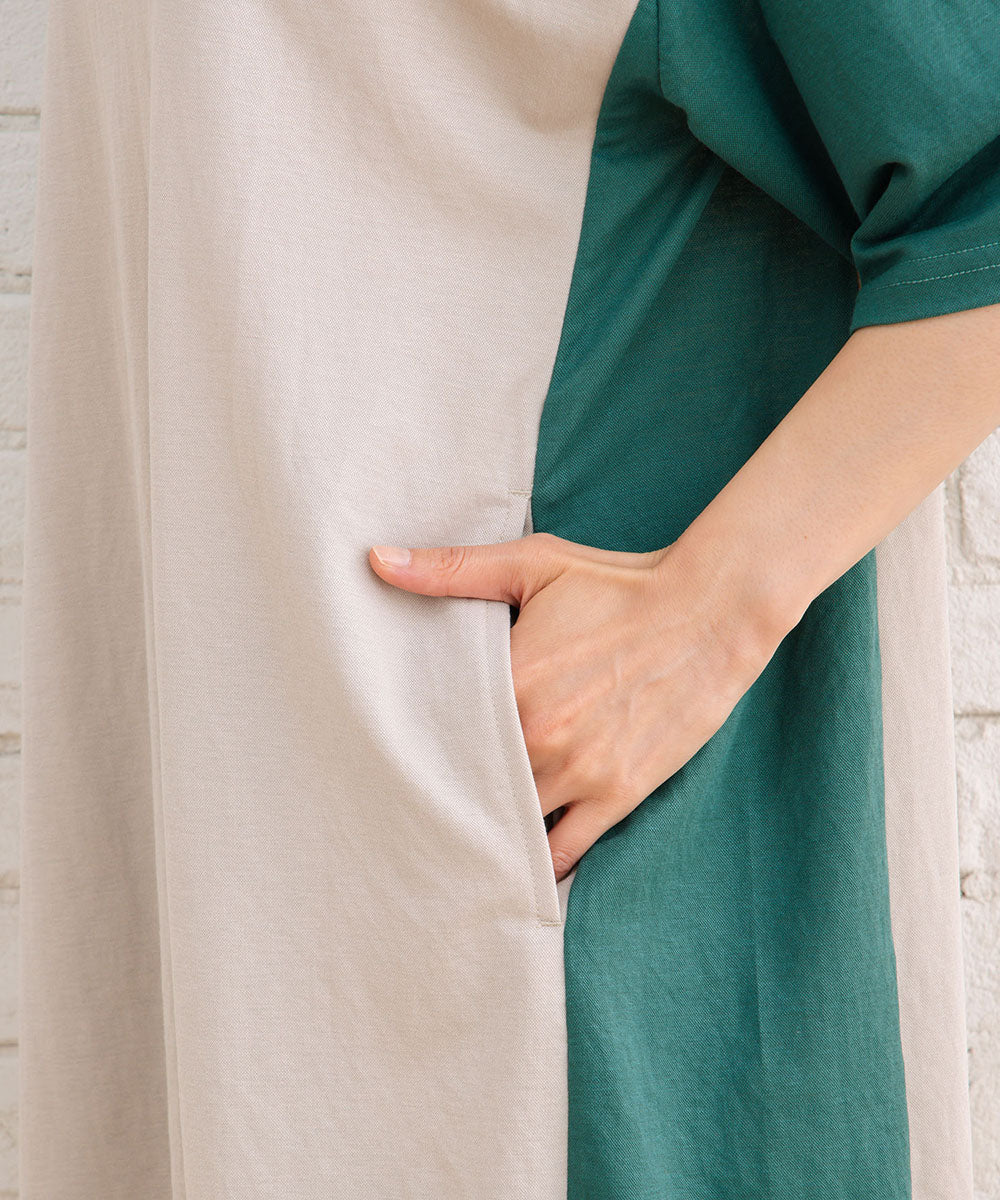 バイカラーチュニック