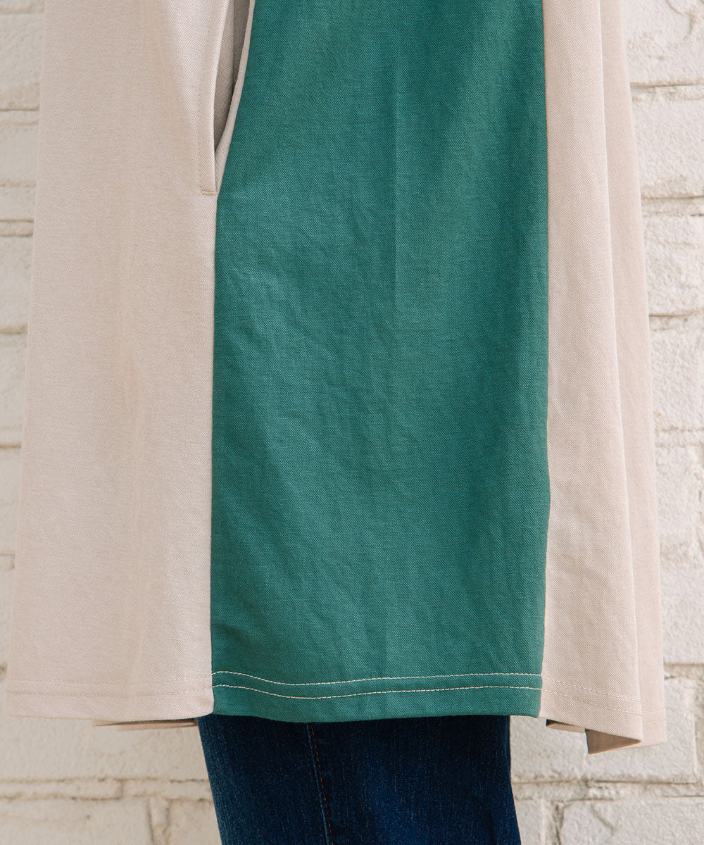 バイカラーチュニック