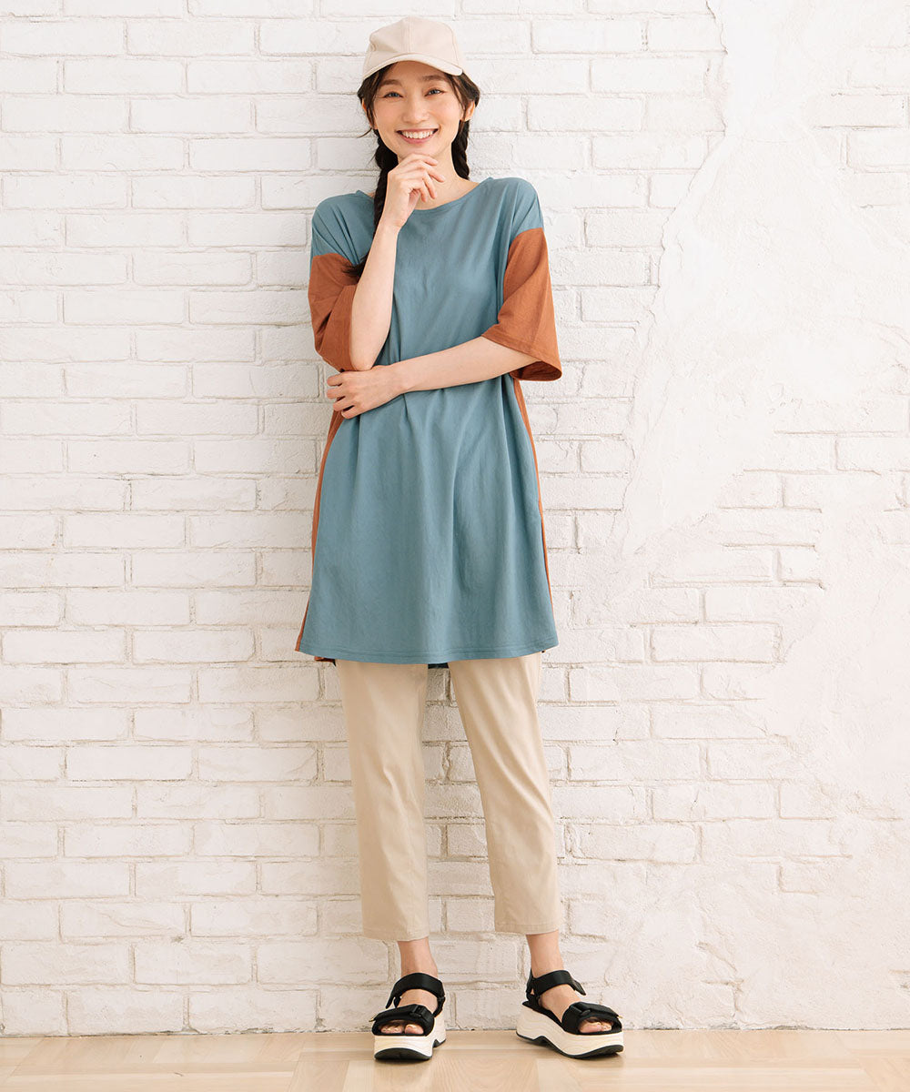 バイカラーチュニック