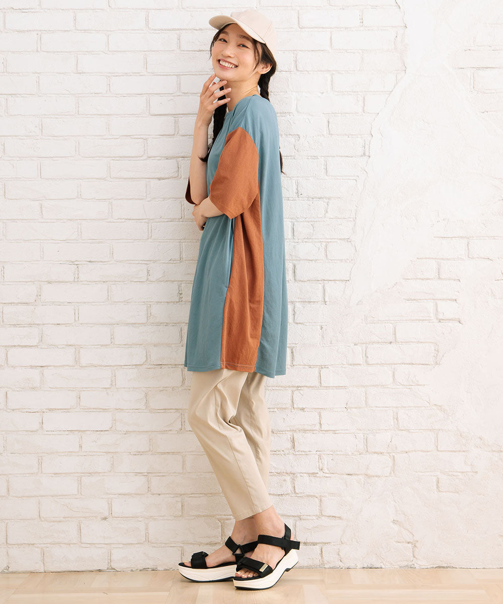 バイカラーチュニック