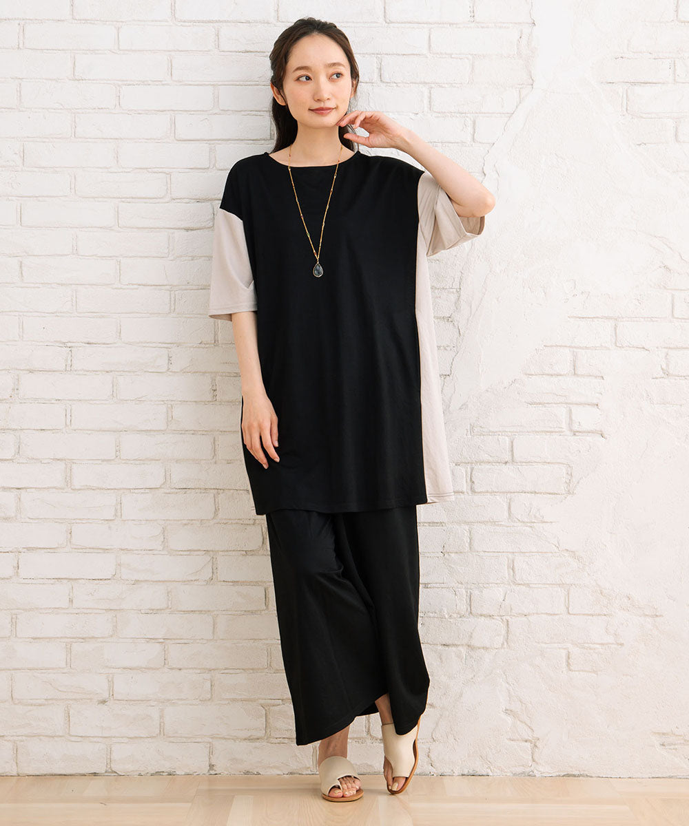 バイカラーチュニック