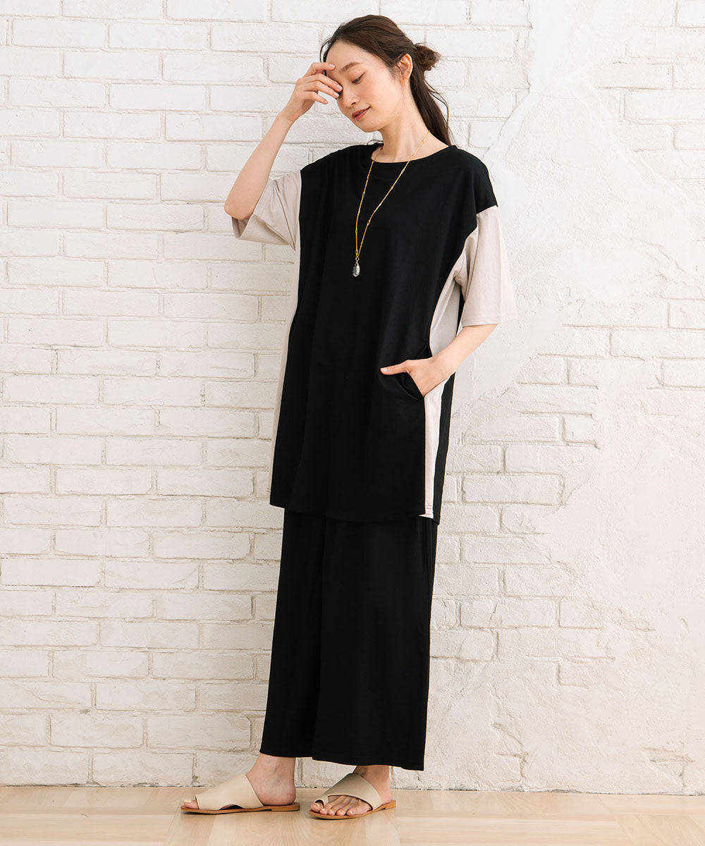 バイカラーチュニック