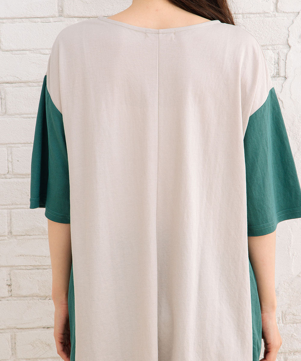 バイカラーチュニック
