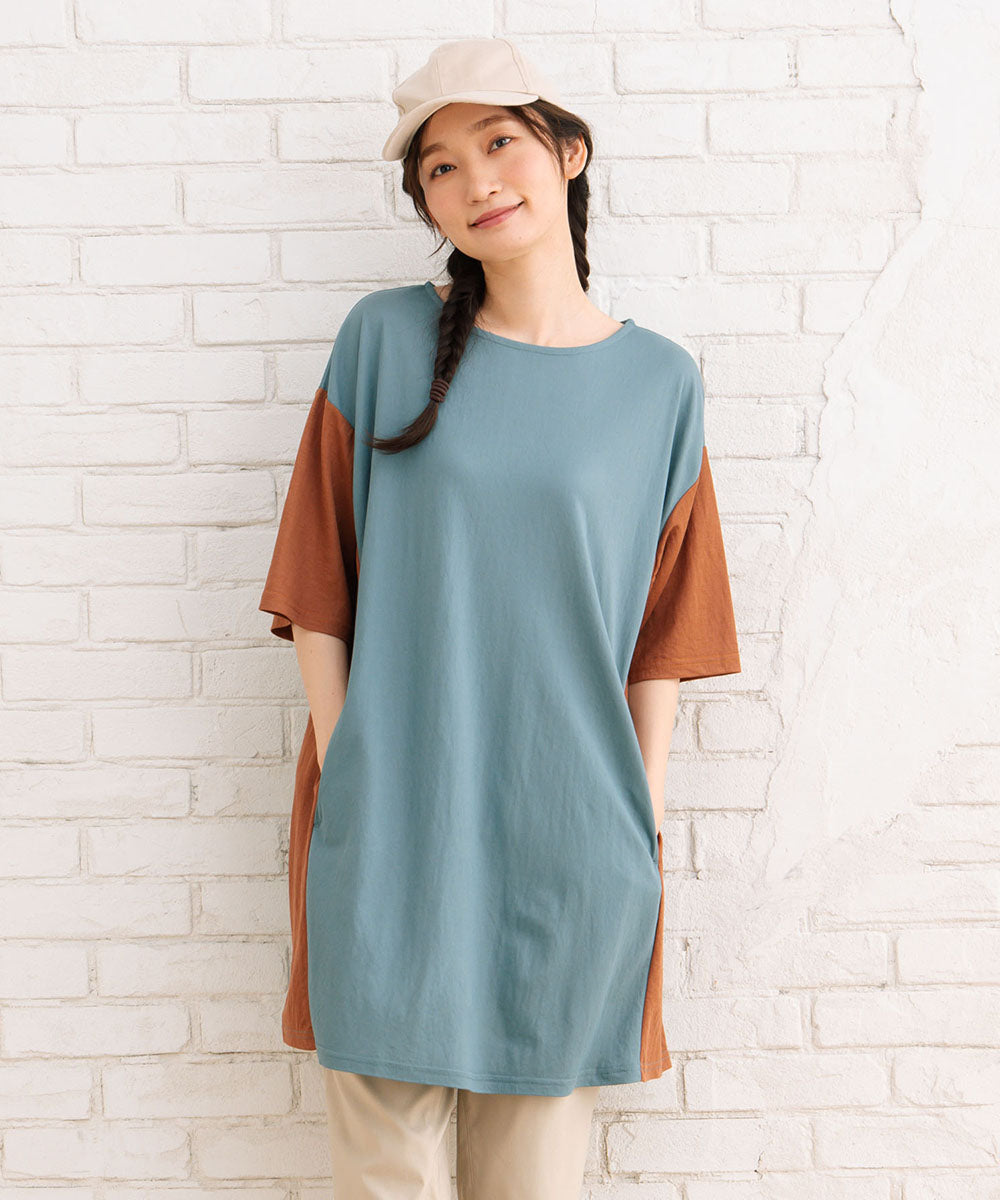 バイカラーチュニック