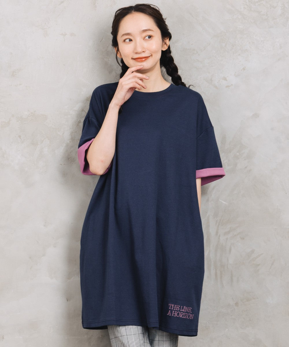 FONTLAB リバーカラー刺繍チュニック｜ファッション通販のマインド