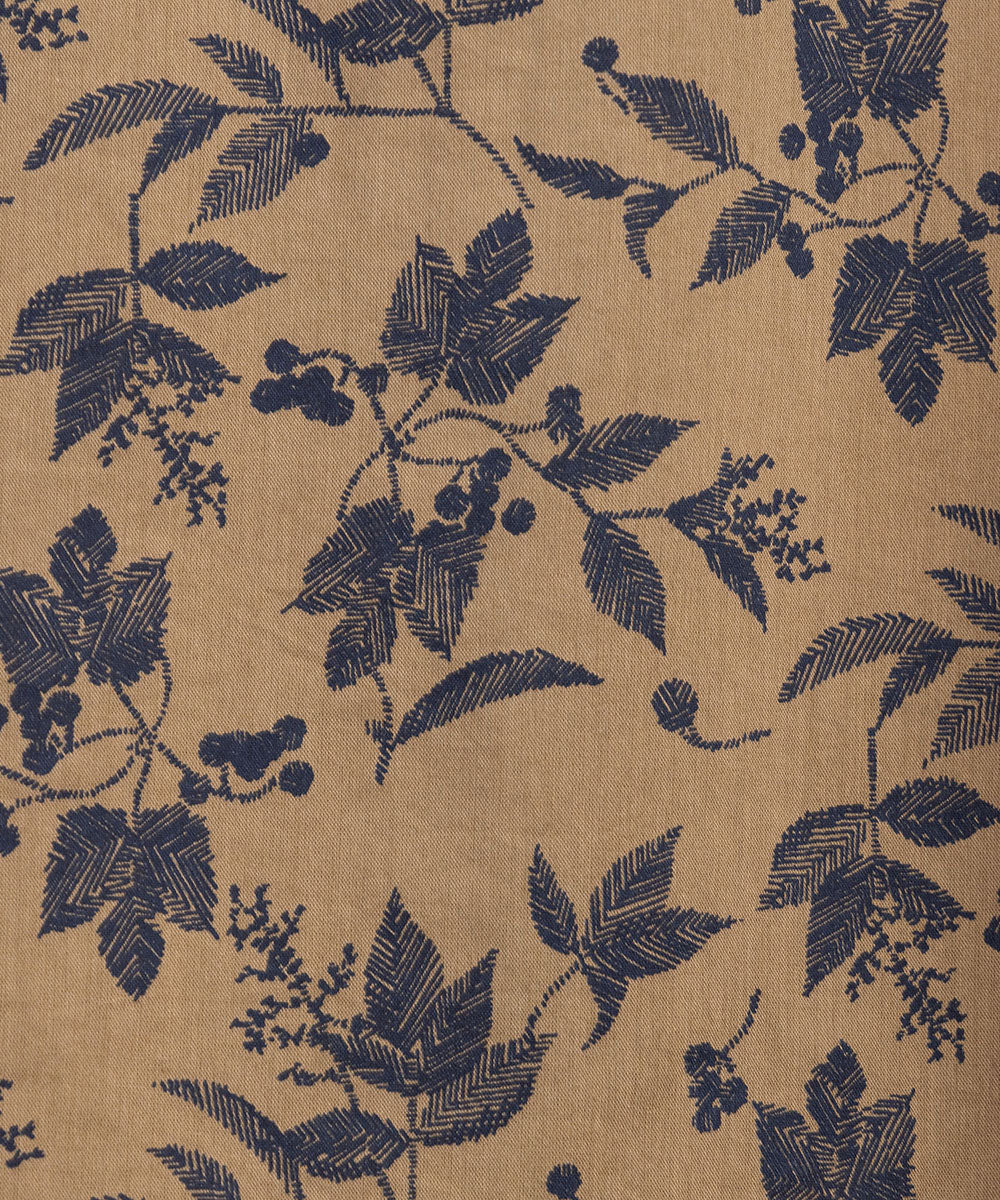 INDESIGN ケーブルニットベスト×ボタニカルワンピースアンサンブル