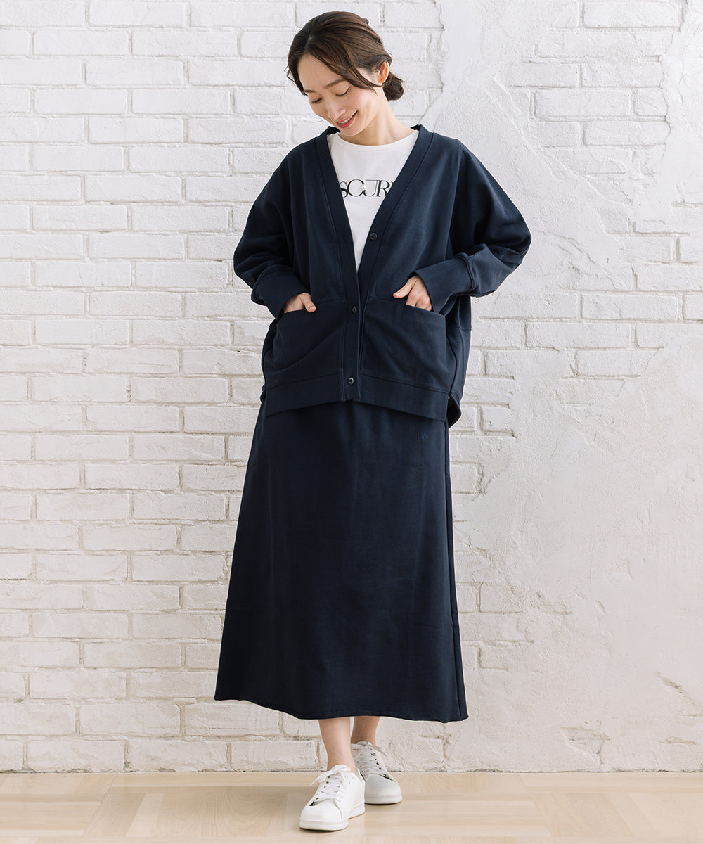 LIYOCA 裏毛Vネックカーディガン