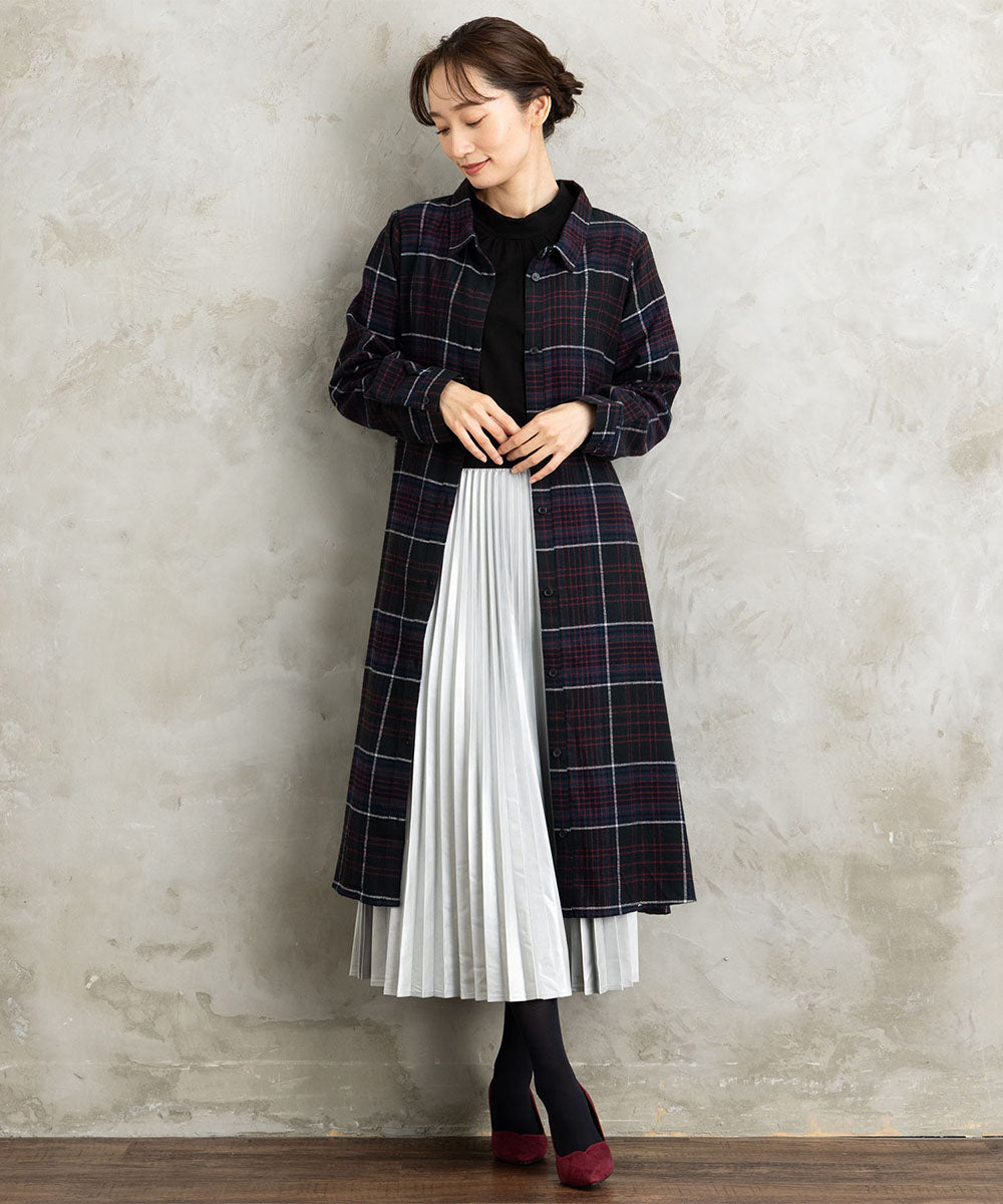 21号(6L~) 【吸湿・発熱】裏起毛モックネックインナーカットソー