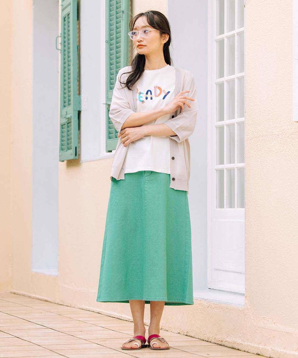 クラフトエンブロイダリーロゴワイドTシャツ