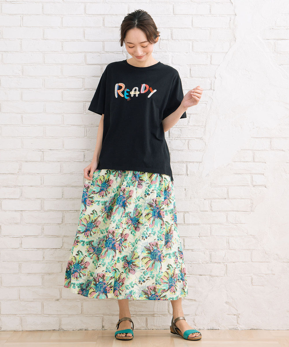 クラフトエンブロイダリーロゴワイドTシャツ