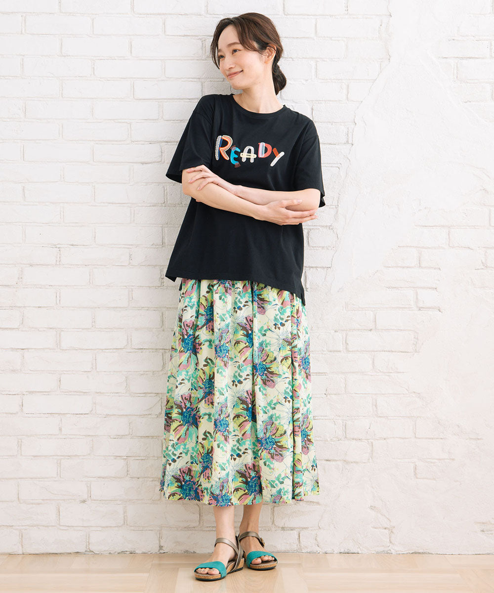 クラフトエンブロイダリーロゴワイドTシャツ