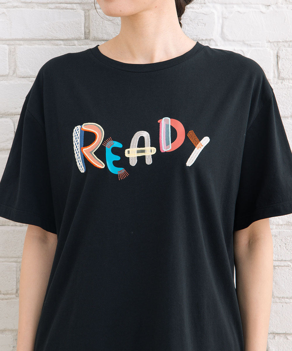 クラフトエンブロイダリーロゴワイドTシャツ