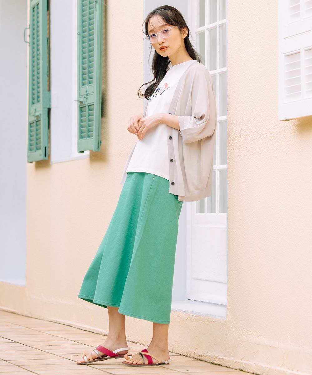 クラフトエンブロイダリーロゴワイドTシャツ