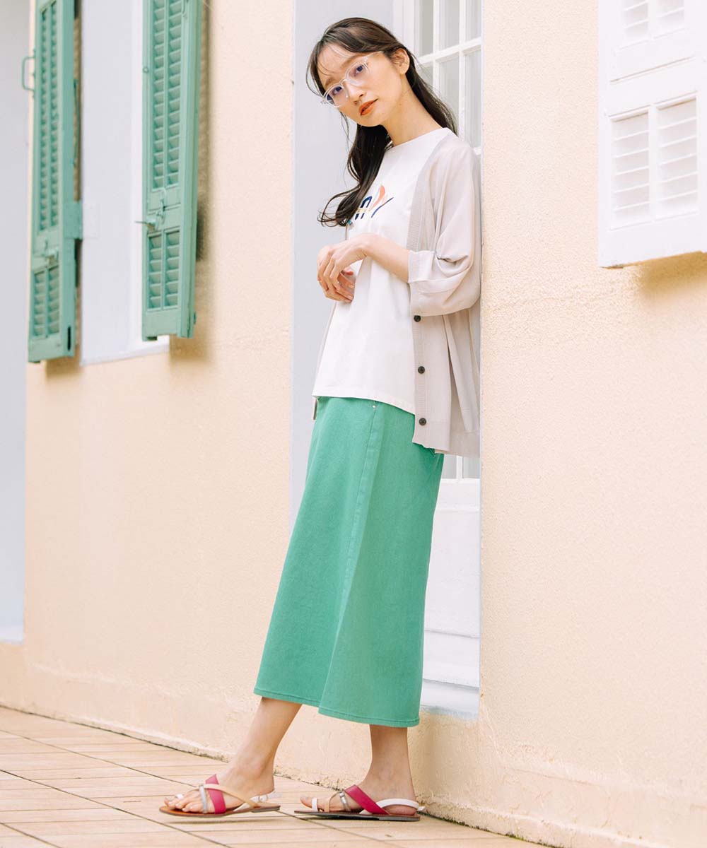 クラフトエンブロイダリーロゴワイドTシャツ