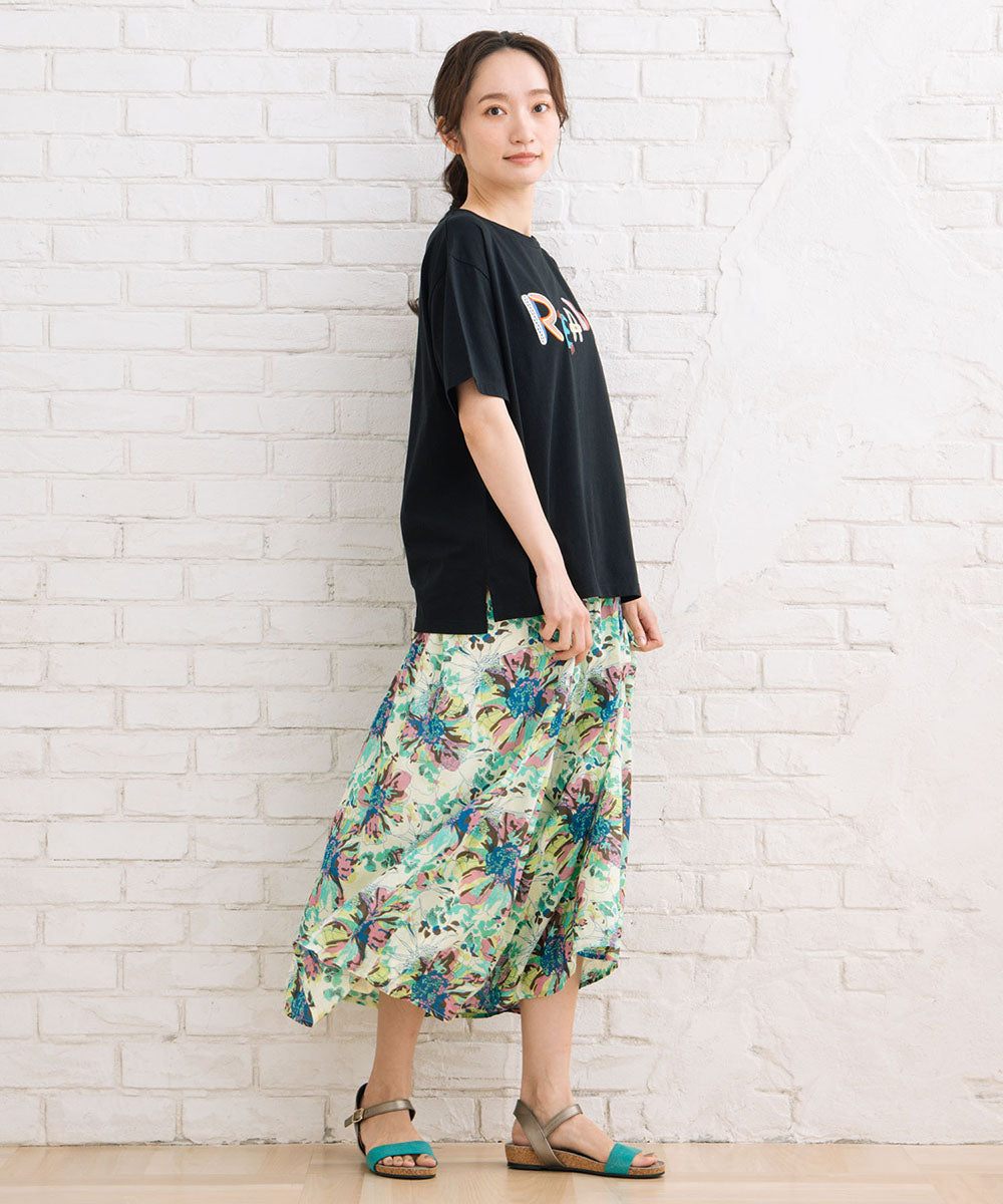 クラフトエンブロイダリーロゴワイドTシャツ