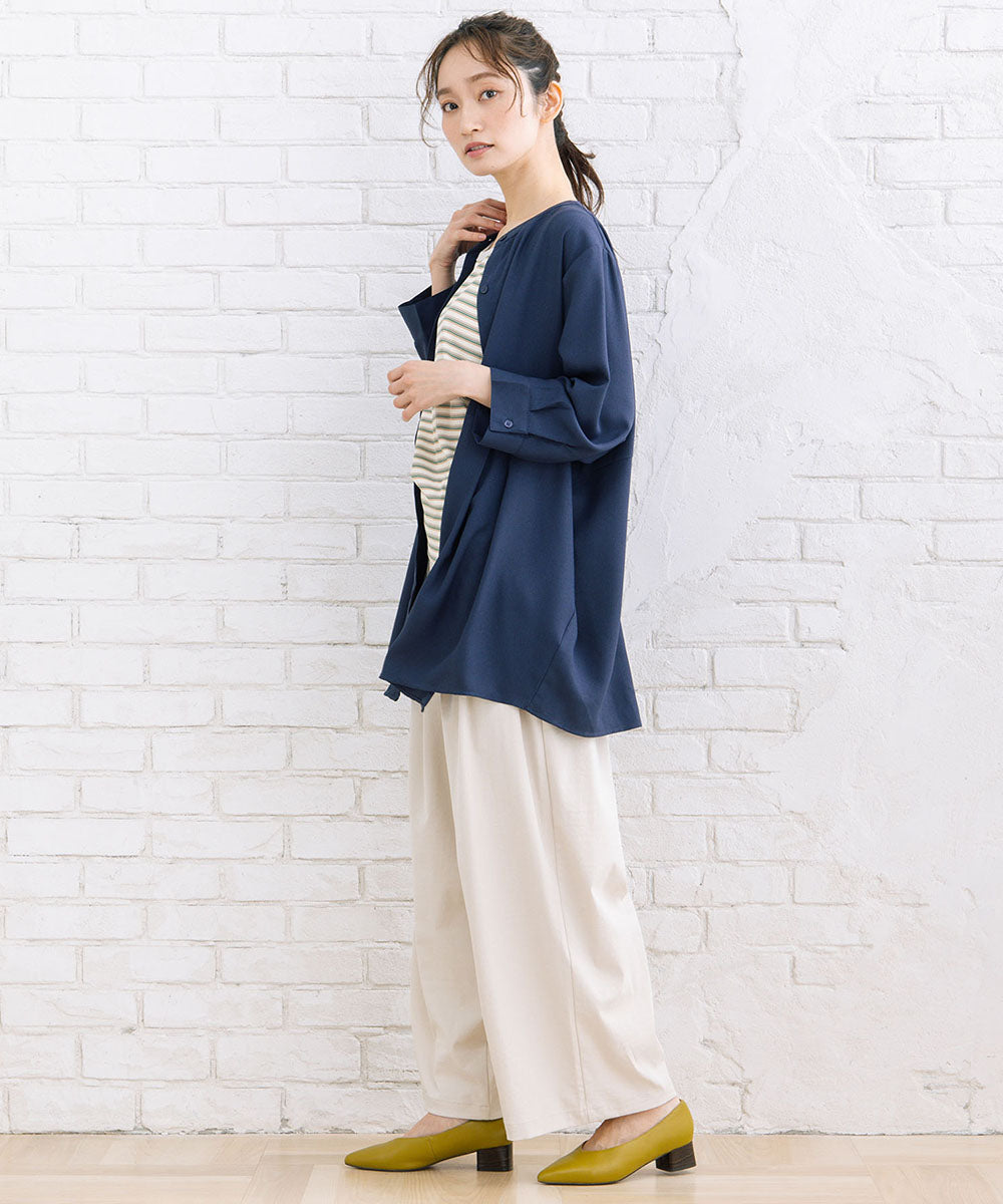 【sabstreet bis】【web限定】 ウエストタックジョーゼットブラウス